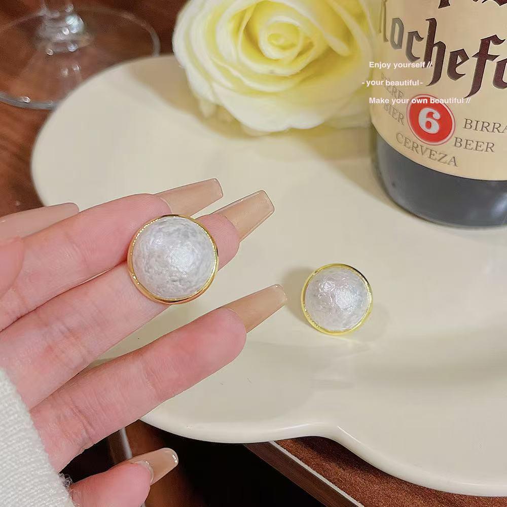 Elegant French Style 925 Sterling Silver Pearl  Zirconia Earrings for Women