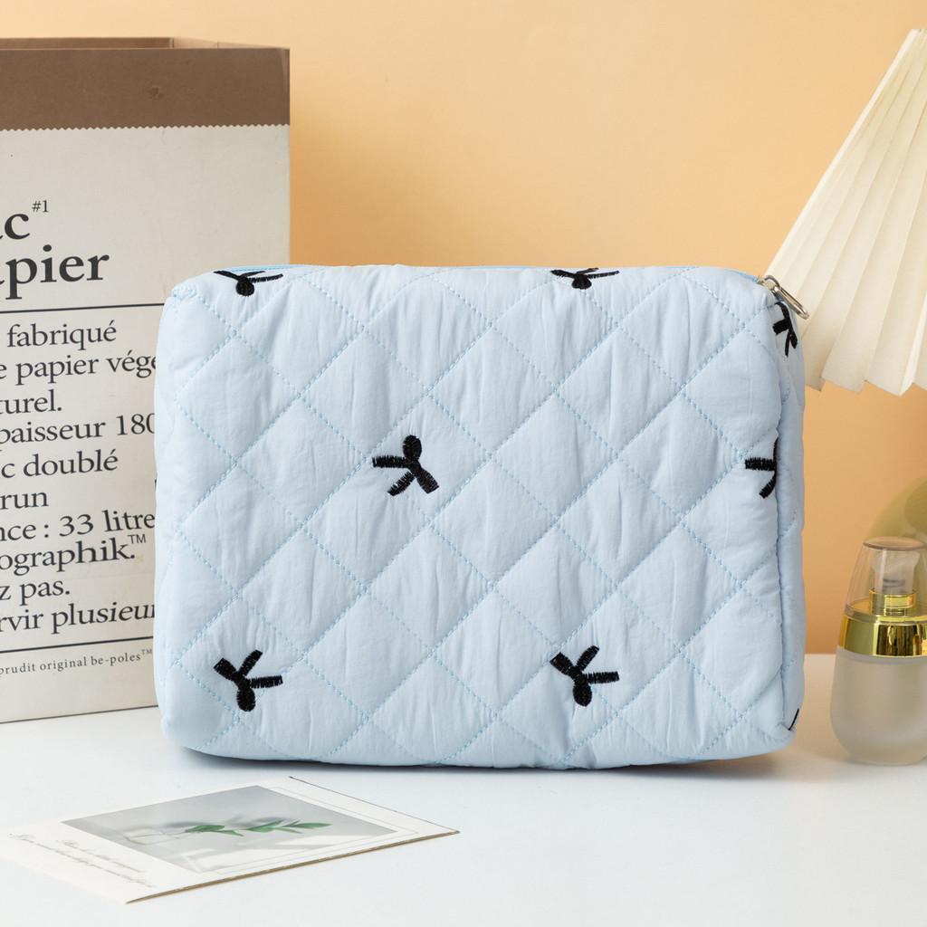 Elegant Butterfly Bow Travel Makeup Bag With Large Capacity And Embroidery For Women And Men