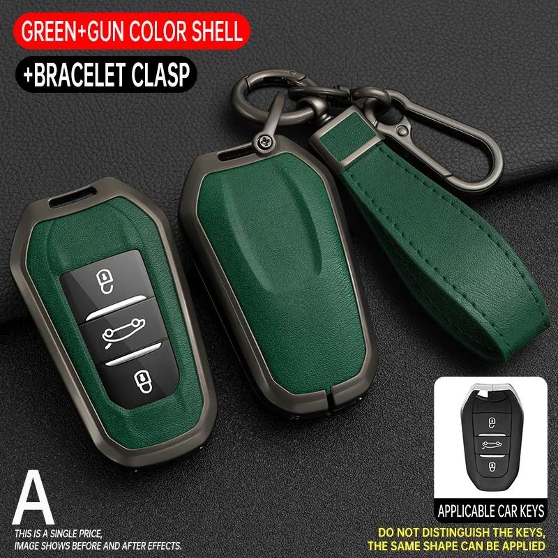 Styling Mouldings Car Key Case For Peugeot 308 508 For Citroen C3/C5 Aircross 2018-2022 For DS 3 DS 5 DS 7 Black Transparent Key