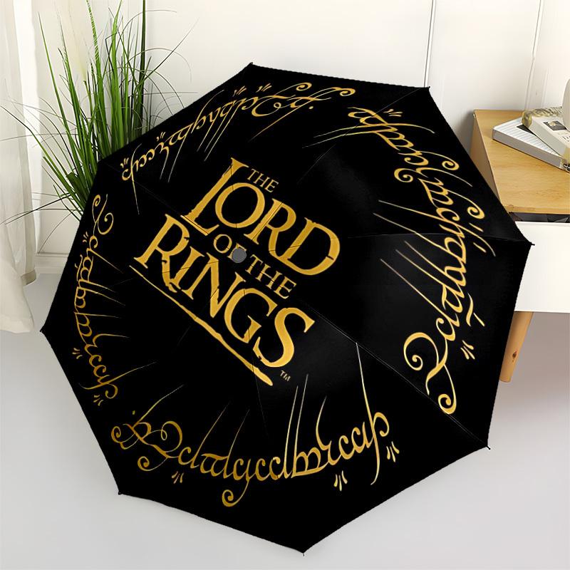 

1pc Lord of the Rings Automatic Folding Umbrella - Sturdy 8-Rib Polyester Canopy,Sun-Defying Travel Companion yy251023174