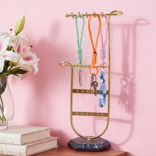 10-color braided rope key lanyard set including wristband which can hang keys mobile phones card bags etc. has both storage and decoration fun