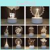 USB-Schreibtischlampe mit 3D-Effekt, Acrylplatte und LED-Beleuchtung für festliche Dekoration