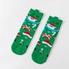 Cute Elk Cartoon Socks with 3D Ears – Red, Cotton for Autumn & Winter, Japanese Style, Perfect for Christmas