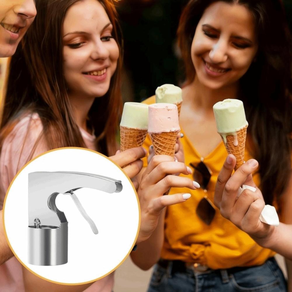 Cucchiaio per Gelato Cilindrico a Spessore Regolabile Rilascio a Grilletto Scavino Professionale per Palline di Gelato Grande Volume Acciaio Inossidabile 304