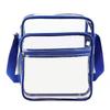 Cirsaeur Clear Tote Bag, Shoulder Bag, Large Capacity, PVC Vinyl Bag, Fashionable, Lightweight, Transparent (Blue)