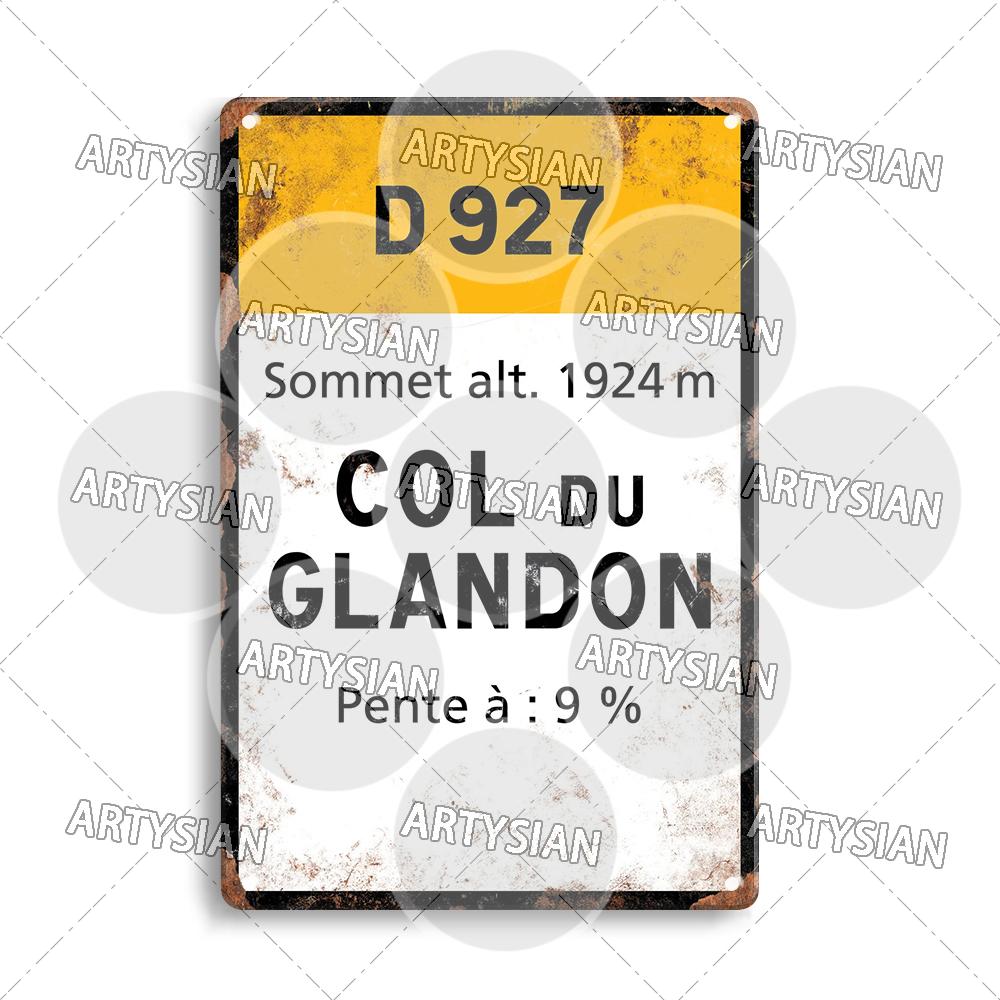 Tour de France Cycling Race Cycling Landmark Metal Plaque Road Signs Croix de FER Madeleine Tourmalet Luz-Ardiden Loze