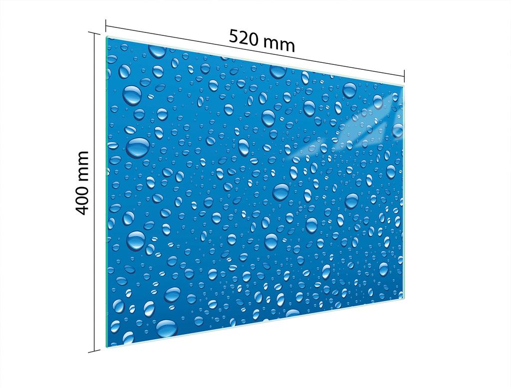 GLASSCHNEIDEBRETT 52x40 TROPFEN