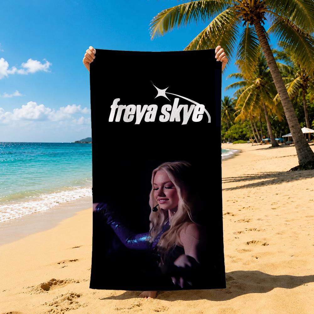 Singer F-Freya Skye Towel Towel Soft Pool Gift For Travel Gym Shower Cool Camping Quick Dry Sports Large Beach Towel