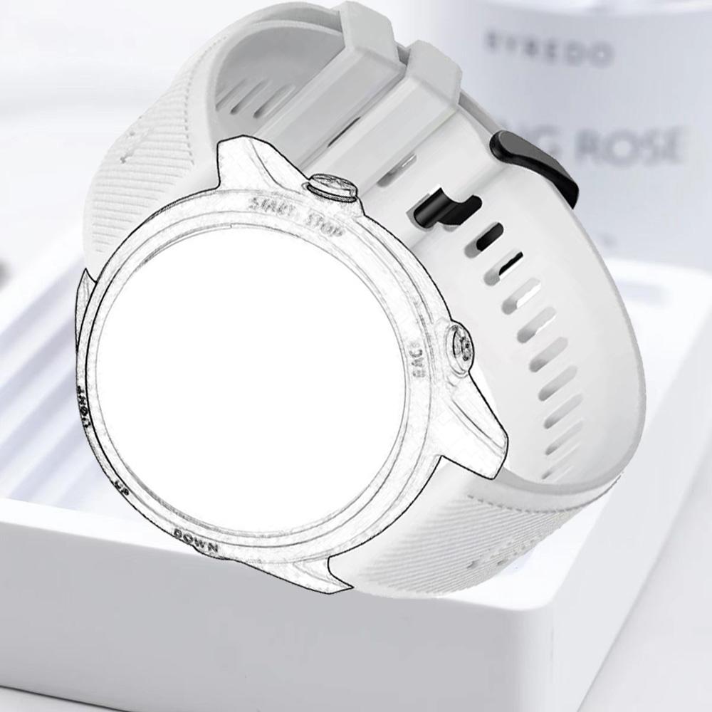 

22 мм Мужской ремешок для часов в деловом стиле Аксессуары для умных часов Для часов Garmin Venu 3 2 Силиконовый ремешок для часов Женский регулируемый ремешок 22mm Width белый