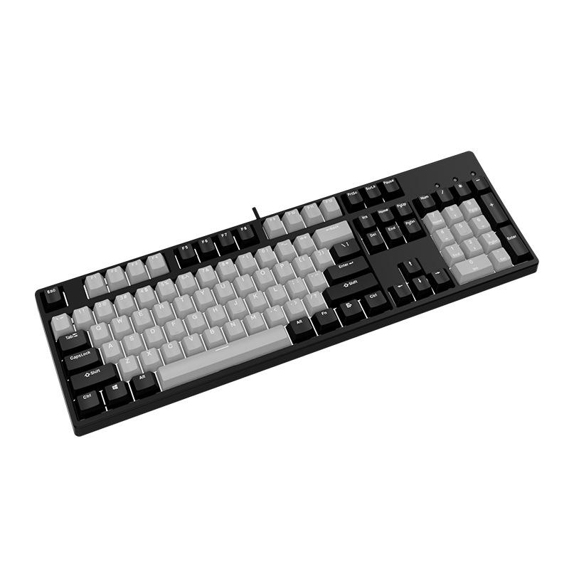 Hot-Swappable 104-Key Mechanical Gaming Keyboard for Girls, Wired, Blue/Black/Brown/Red Switches, Dual-Color Design