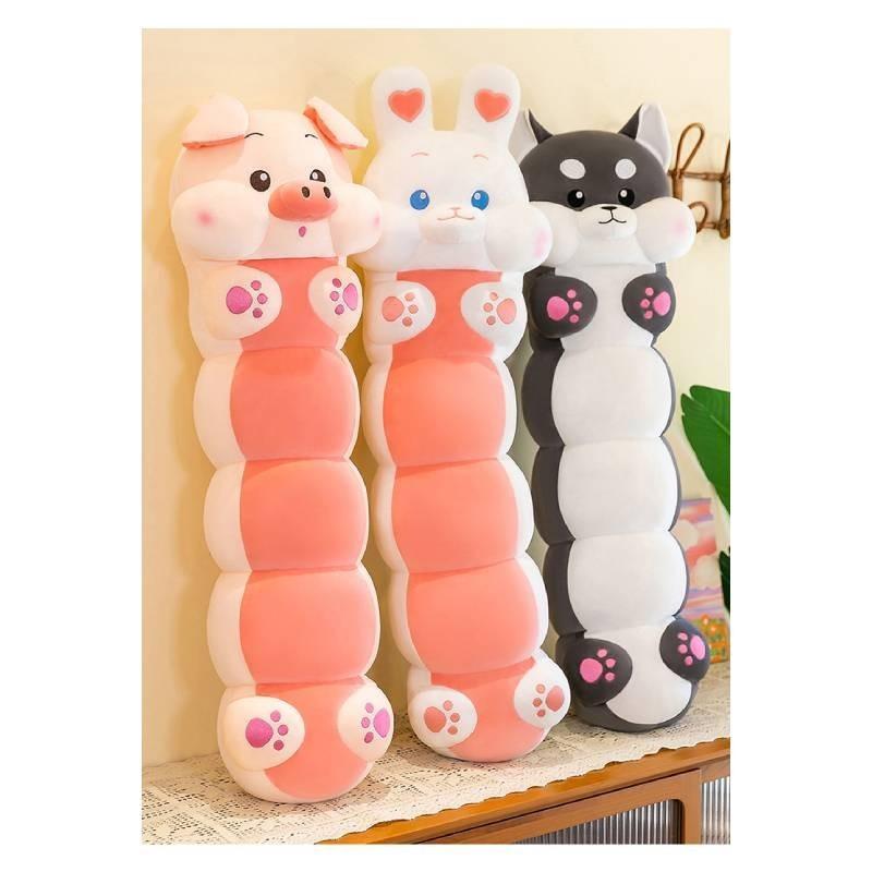 Cute Caterpillar Pet Pillow Two Ha Meng Rabbit Doll Gift For Children Girlfriend Birthday Plush Toy Doll 70cm