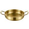Stainless Steel Cookware Saucepan Dry Pots with Handle Home Cooking Paella Pan Seafood Rice Pot Picnic Snack Plates
