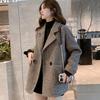 Giacca da abito autunno inverno da donna versione coreana lana larga dimagrante casual
