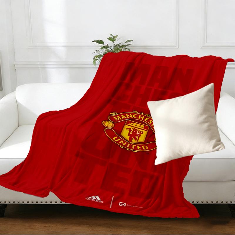 Manchester United F.C Print Blanket - Soft & Comfortable, for Bedroom, Travel, Sofa, Home Decoration - Birthday Christmas Gift for Friend