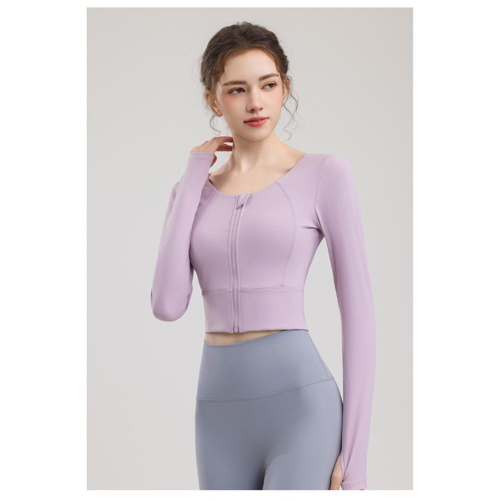 Yoga Clothes With Chest Pads, Tops, Women's High-end Fitness Clothes, Sports Cycling, Pilates Training, Beautiful Back, Long Sleeves