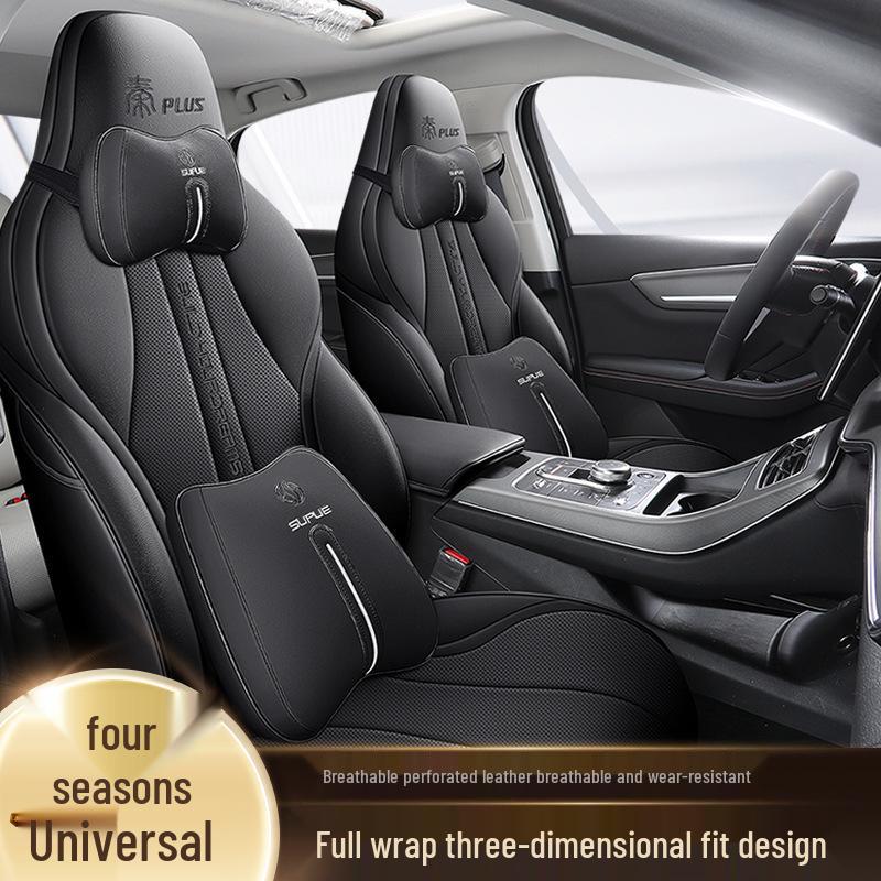 DJGY Sportovní kožený potah sedadla pro BYD Qin PLUS - Celoroční polštář