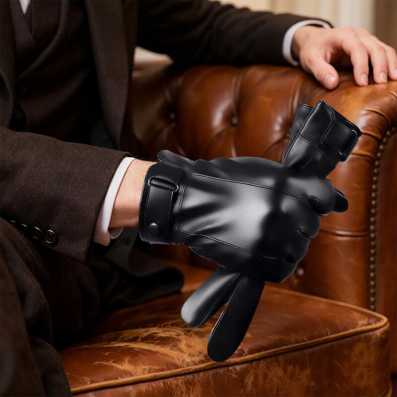 CARTELO Unisex Leather Touchscreen Gloves