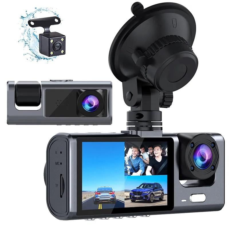 3kanálová palubní kamera pro autokameru 1080P Videorekordér Palubní kamera Černá skříňka s duálním objektivem DVR zadní kamera do auta příslušenství do auta