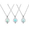 Luminous Pendant Necklace with Floral Locket Detail, Lightweight Alloy Jewelry for Party Styling, Daily Wear, Gift Giving