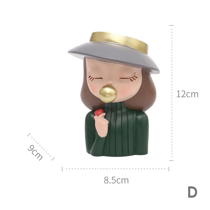 Modern Girl Garden Pot for Succculents Plants Planter, Creative Portrait Figurine Decorative Flower Pots, Home Desktop Decor