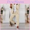 Blue Blazer Cardigan For Women With Belt Casual Office Wear Spring