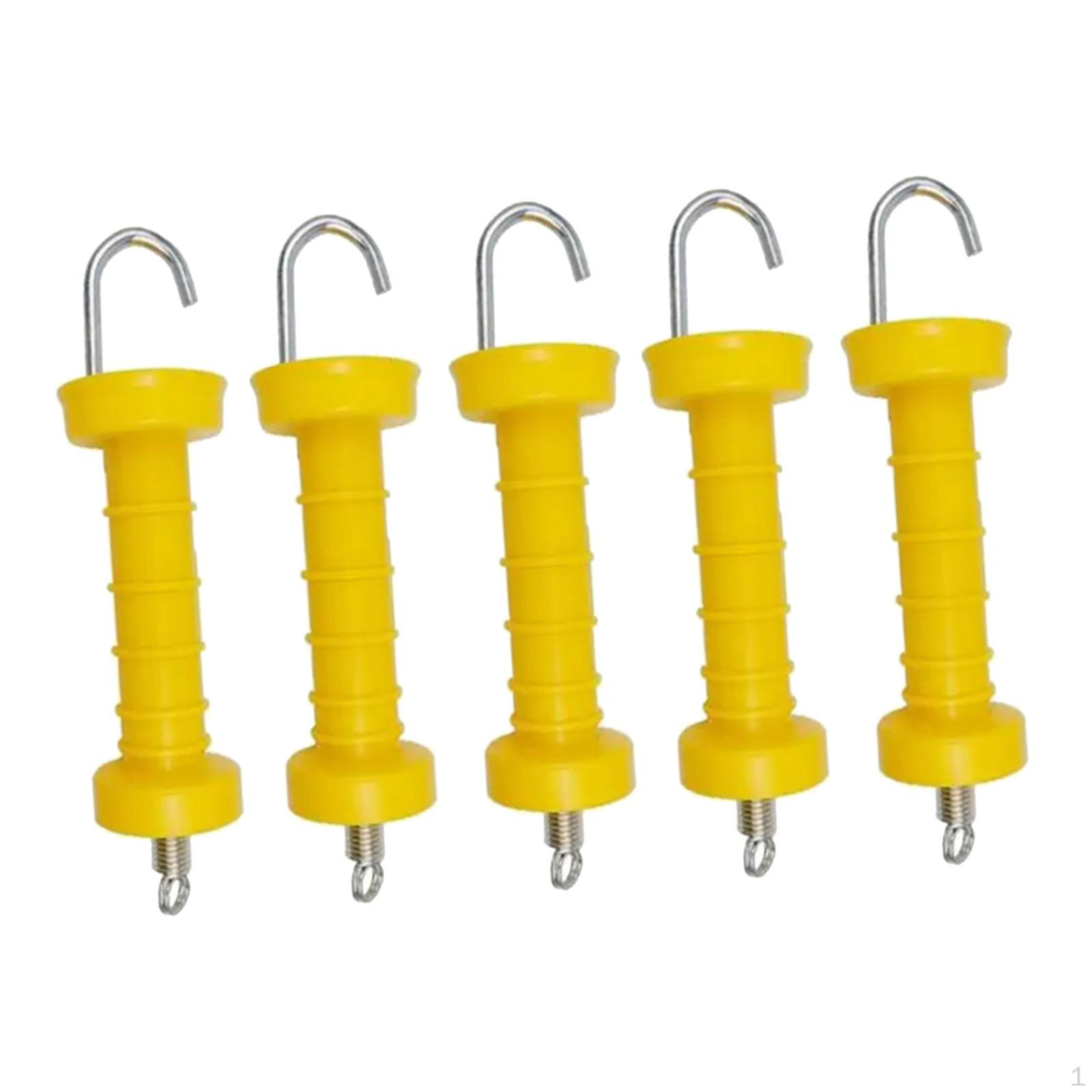 

5 Electric Fence Gate Handle Insulators - Ranch Accessories Convenient And Easy-to-Install жёлтый