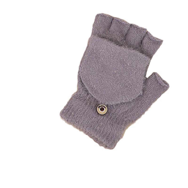 Winter-Fingerlose Strickhandschuhe im koreanischen Stil – Kältefest, einfarbig zum Schreiben und für den Bürogebrauch