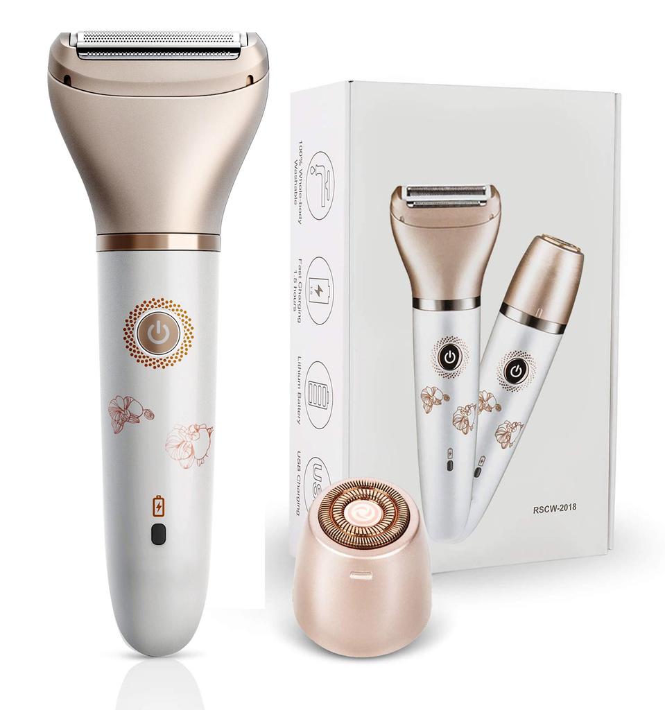 Rasoio elettrico per donna Tagliacapelli per viso Naso Sopracciglio Barba Baffi Braccio Gamba Ascella Bikini Indolore Set di rasoi portatili per il corpo