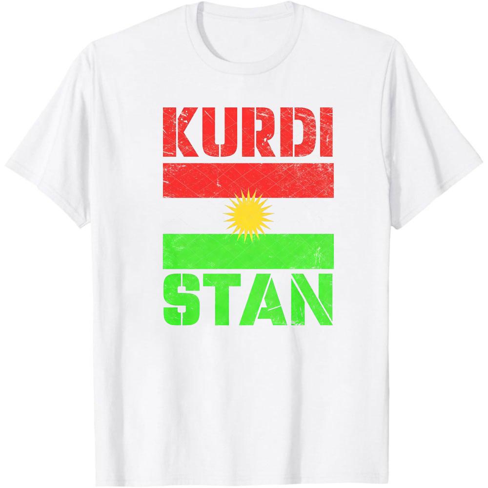 Kurdi Stan Flag Graphic Printed TShirt Kurdish Culture Lovers Casual Gift Shirt Summer Fashion Cotton Short Sleeve Unisex Women T