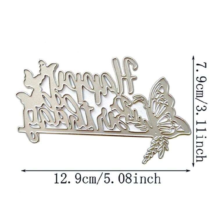 Metal Die Cuts Butterfly Letter Embossing Template Stencil Scrapbooking for Card