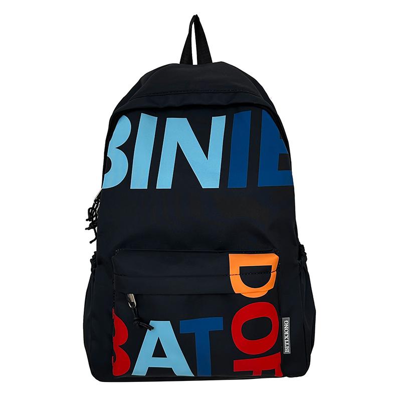 Студенческий школьный рюкзак с буквенным принтом — фото 15