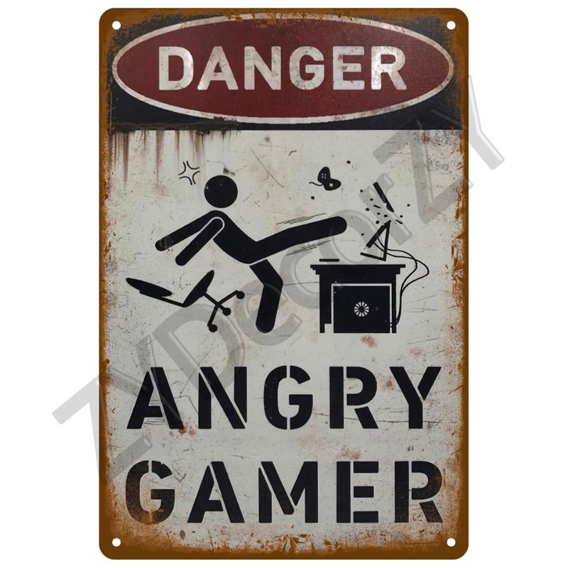 High Definition Metal Tin Sign Funny Warning Signs Retro Humorous Security Plaque Vintage Sarcastic Wall Art Decor for Home Gard