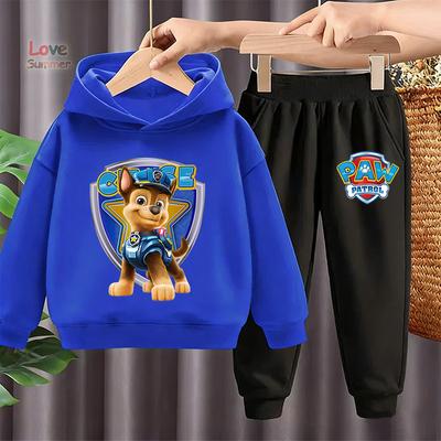 Paw Patrol Kids Hoodies+pants 2piece Sets Chase Kids Cosplay Boys Pullover Sweatshirt Children Clothes 4-14Y
