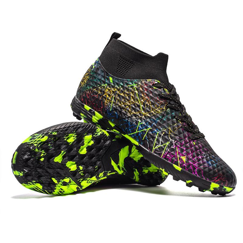 High-Top Football Shoes Broken Nails Long Nails Professional Grass Football Training Shoes Men'S Football Uppers