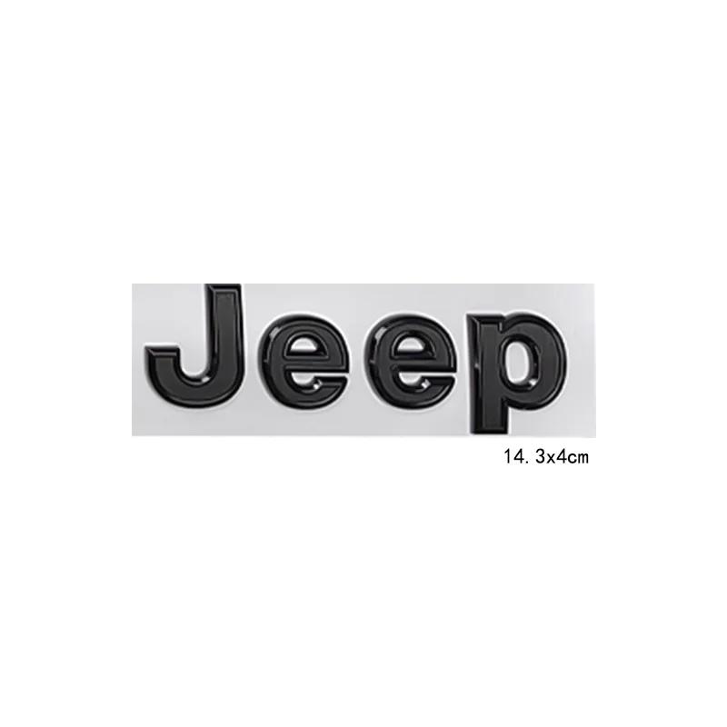 14.3x4cm Car Side Body Badge Trunk Sticker forJEEP Logo Wrangler Grand Cherokee Compass Renegade Patriot Rubicon Liberty JK XJ