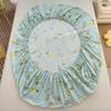 100%Cotton Bed Sheets Flower Printed Fitted Sheets For Bed Sábanas Para Camaqueen/King Bed Sheet Cotton(Without Pillowcase)