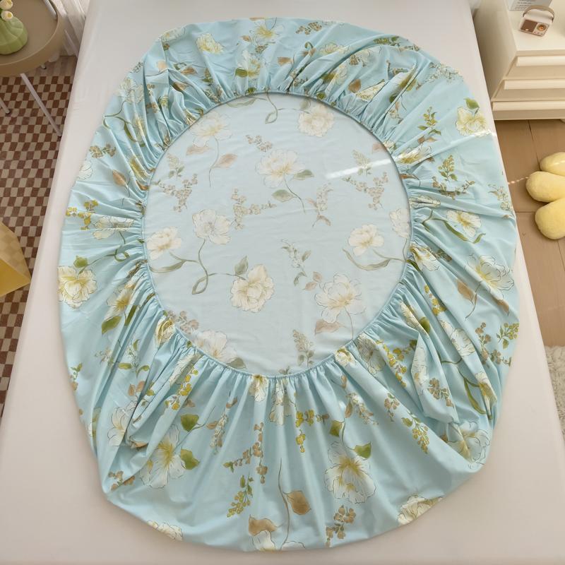 100%Cotton Bed Sheets Flower Printed Fitted Sheets For Bed Sábanas Para Camaqueen/King Bed Sheet Cotton(Without Pillowcase)