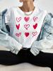 Love Heart Print Women T Shirt Summer Funny Short Sleeves O Neck  Tops Tee Female 90s Casual Fashion Clothing