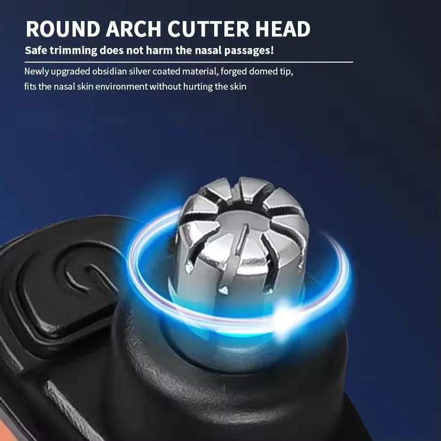 2 In 1 Portable Electric Nose Hair Trimmer USB charging Nose Ears Hair Eyebrow Trimmer for Men Rechargeable Painless set