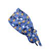 Halloween Print Medical Scrub Cap Nurse Surgical Hat 100% Cotton Tieback Straps Hospital Veterinary Doctor Dentist Skullcap