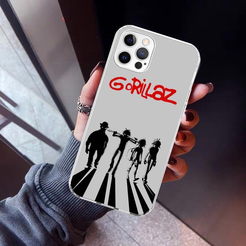 Gorillaz Anime Phone Case for Apple iPhone 17 Air 16 16E 15 14 Plus 13 Mini 12 11 Pro Max 7 8 + SE 2020 Soft Cover Fundas 16 15
