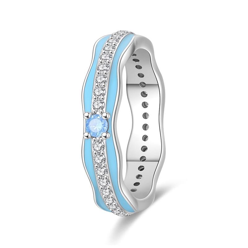 Rings 925 Silver Star Moon Colorful Sparkling Zircon Simple Rings For Women Exquisite Wedding Engagement Birthday Jewelry Gifts