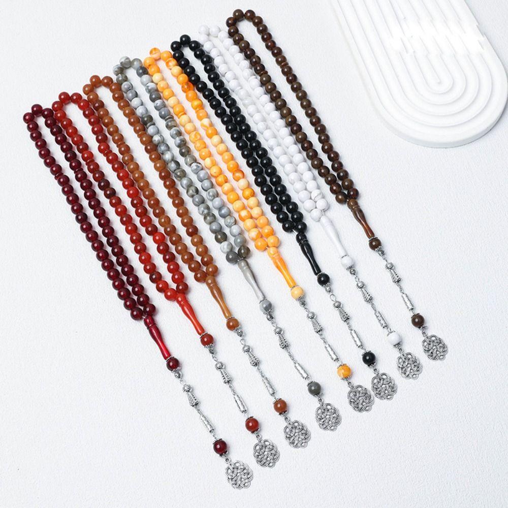 Imitation Beeswax Prayer Hand String 10mm Acrylic Beads Rosary Bracelet Wrist Bracelet  Daily Use