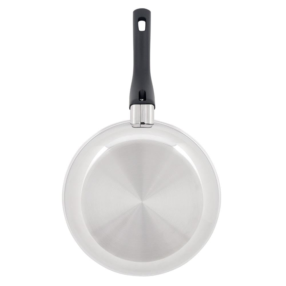 Bestco Dot Rich Stainless Steel Triple-Layer Frying Pan, 24cm, Mirror, ND-242