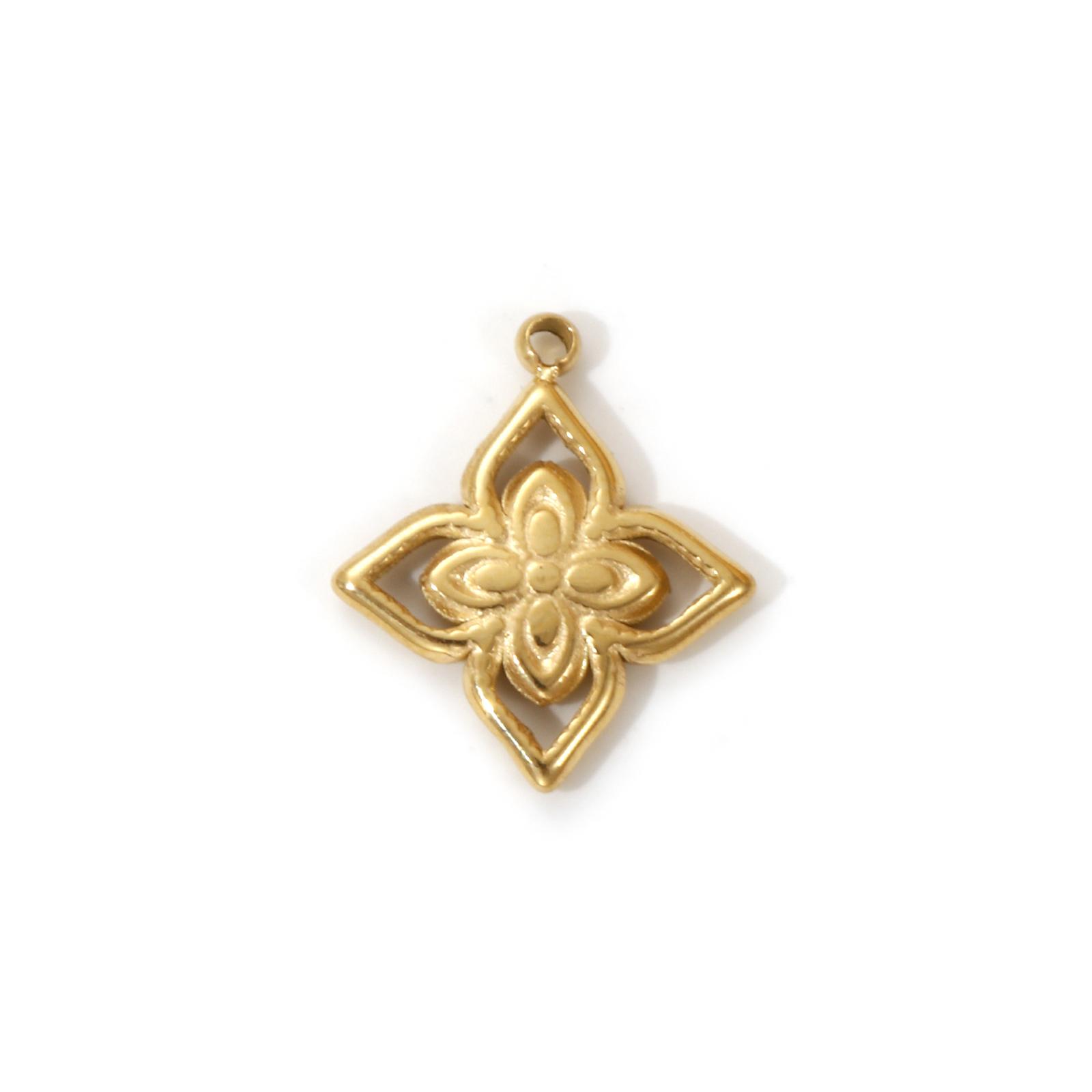 

1 Piece 304 Stainless Steel Charms 18K Real Gold Plated Conch Flower Star Pendant For Necklace Bracelet Jewelry Making