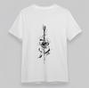 Men's Plus Size Classic T-Shirt Surreal Guitar Eye Fusion Art Print Cotton Tee