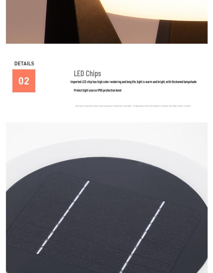 Waterproof Outdoor Solar Pillar Light for Walls, Gates, and Courtyards