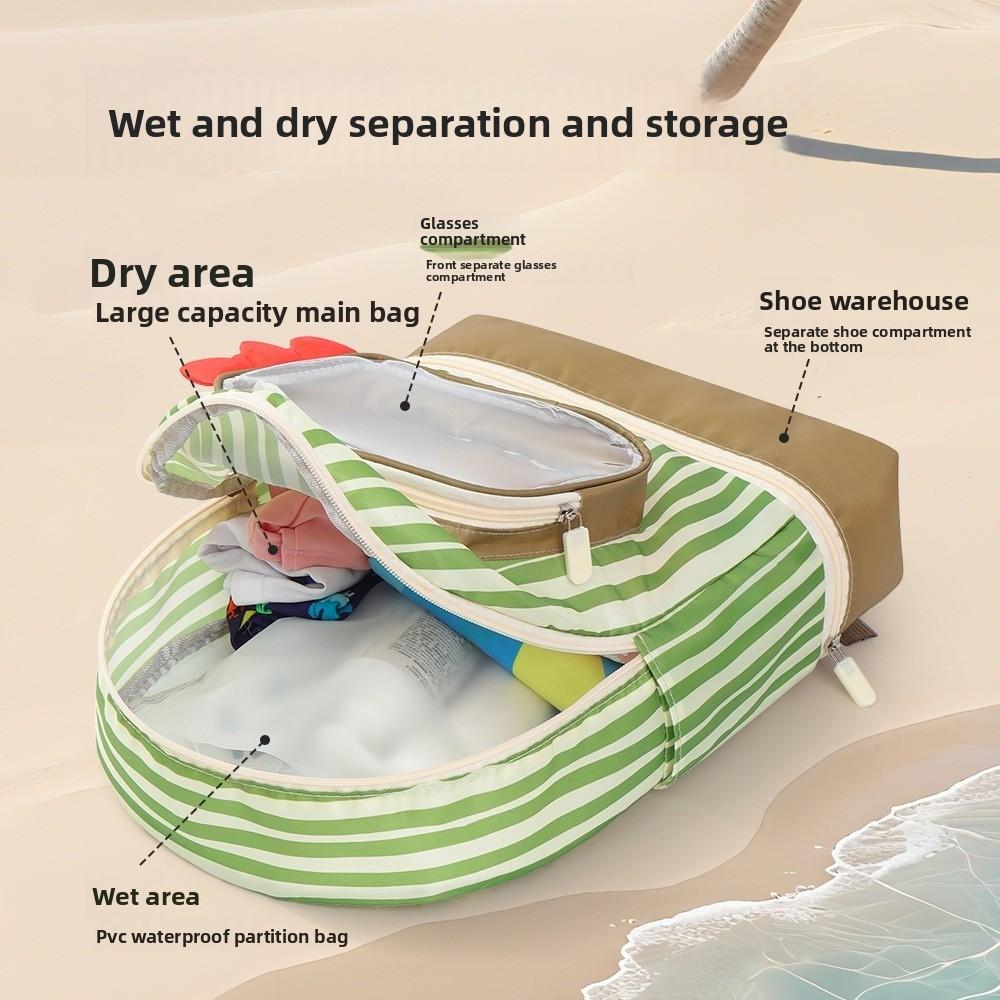 Shoe Compartment Children's Swimming Bag Dry Wet Separation Portable Beach Backpack  Boys Girls