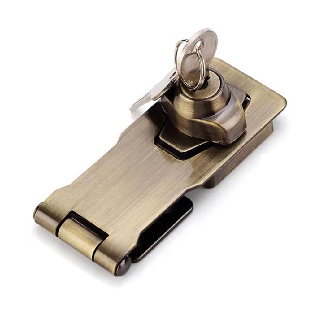 90 Degrees Rotation Knob Keyed Locking Hasp Double Door Cabinet Lock Twists Knob Keyed Locking Hasp Easy to Install