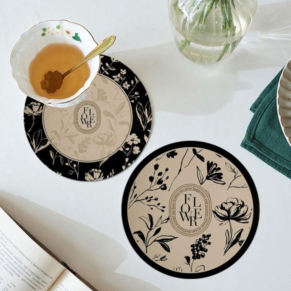 

Floral Pattern Coasters Retro Tablemat New Placemat 12cm-Style1